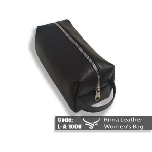 کیف لوازم آرایشی زنانه چرم طبیعی | کد L-A-1006