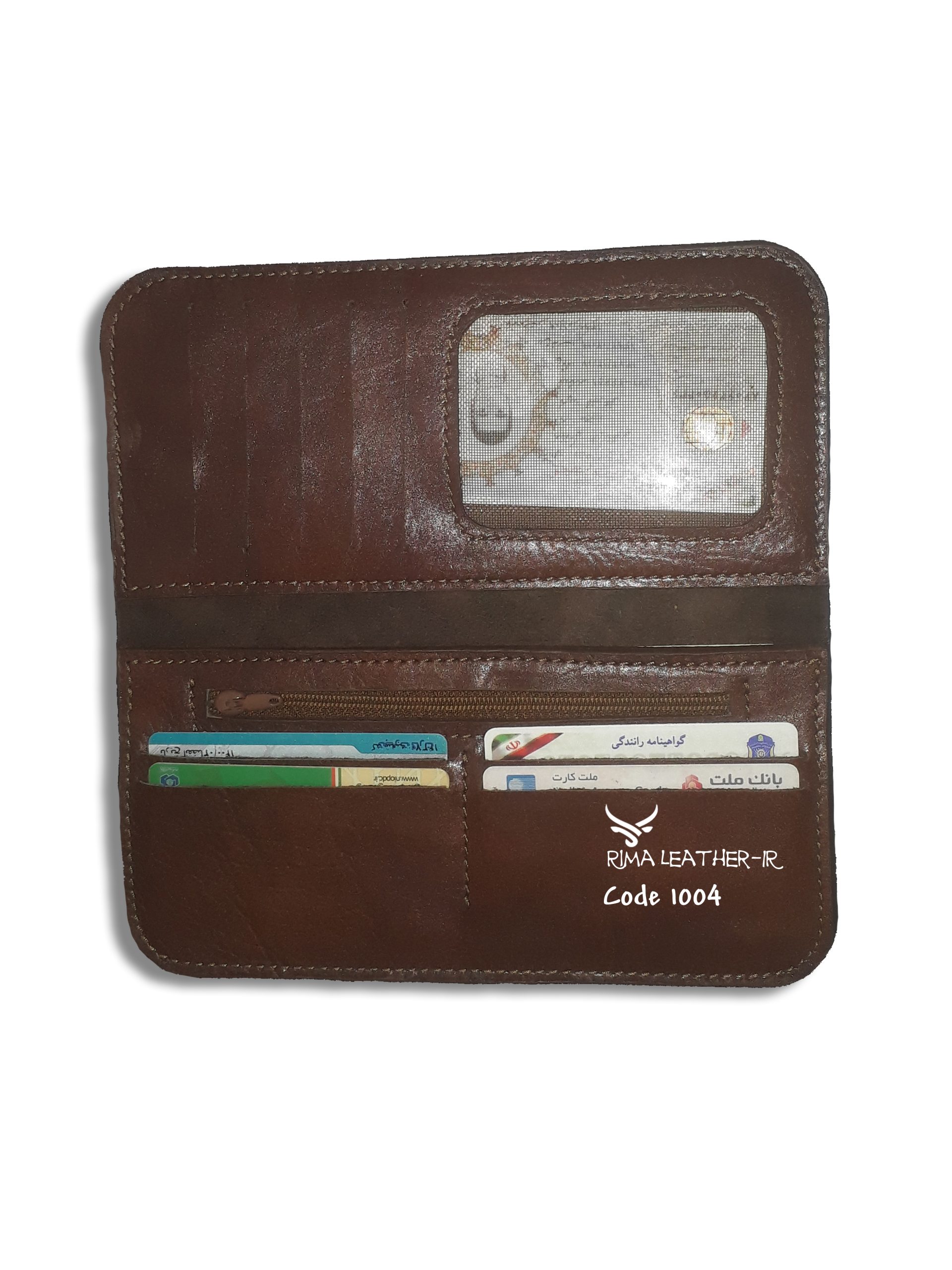 کیف پول کتی مردانه چرم طبیعی | کد L-A-1004